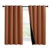 Picture of NICETOWN 100% Blackout Curtains 57 inches Long, Double-Deck Completely Blackout Window Treatment Thermal Insulated Lined Drapes for Small Window (Burnt Orange, 1 Pair, 55 inches Width Each Panel)