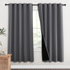 Picture of NICETOWN Grey Full Shade Curtain Panels, Pair of Energy Smart & Noise Blocking Out Blackout Drapes for Dining Room Window, Thermal Insulated Guest Room Lined Window Dressing(Gray, 62 x 72 inch)
