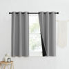 Picture of NICETOWN Full Shade Curtain Panels, Pair of Energy Smart & Noise Blocking Out Blackout Drapes for Dining Room Window, Thermal Insulated Guest Room Lined Window Dressing(Silver Grey, 37 x 50 inch)