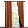 Picture of NICETOWN Burnt Orange Blackout Curtains 84 inches Long, Full Light Blocking Drapes with Black Liner for Nursery, Noise Reducing Thermal Insulated Draperies for Doorway (2 Pieces, 37" Wide Each Panel)