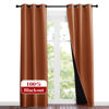 Picture of NICETOWN Burnt Orange Blackout Curtains 84 inches Long, Full Light Blocking Drapes with Black Liner for Nursery, Noise Reducing Thermal Insulated Draperies for Doorway (2 Pieces, 37" Wide Each Panel)