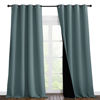 Picture of NICETOWN Full Shading Curtains for Windows, Super Heavy-Duty Black Lined Blackout Curtains for Bedroom, Privacy Assured Window Treatment (Greyish Blue, Pack of 2, 55 inches W x 102 inches L)