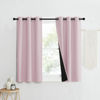 Picture of NICETOWN 100% Blackout Window Curtain Panels, Heat and Cold Blocking Drapes with Black Liner for Nursery, 50" Thermal Insulated Draperies (Lavender Pink, 2 Pieces, 37" Wide Each Panel)