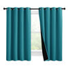 Picture of NICETOWN 100% Blackout Curtains 57 inches Long, Double-Deck Completely Blackout Window Treatment Thermal Insulated Lined Drapes for Small Window (Peacock Teal, 1 Pair, 55 inches Width Each Panel)