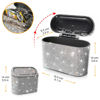 Picture of Accmor Bling Car Trash Can with 30pcs Garbage Bags, Vehicle Trash Bin with Lid Auto Dustbin Organizer Garbage Storage, Sparkling Crystal Mini Trash Container Holder
