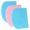 Picture of SURDOCA Dough Scraper Bench Scraper - 3P 7.1x4.9" Plastic Flexible Bowl Scraper, Sharp Edge & Angles Cake Scraper. Non-Slip Bakeware Decorating Tools Sculpting & Modeling Tools - Blue+Pink+Blue