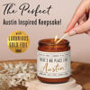Picture of Austin Gifts, Austin Decor for Home - 'There's No Place Like Austin Candle, w/Cedar & Campfire I Austin Souvenirs I 9oz Jar, 50Hr Burn, Made in USA