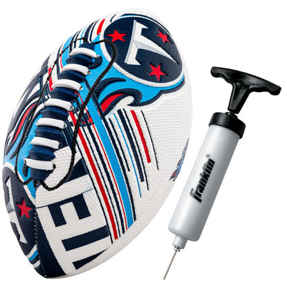Picture of Franklin Sports NFL Tennessee Titans Football - Youth Mini Football - 8.5" Football- SPACELACE Easy Grip Texture- Perfect for Kids !