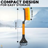Picture of EcoNour 17" Snow Brush & Ice Scraper for Car Windshield | Automotive Snow Brush with Ergonomic Foam Grip | Heavy-Duty Winter Car Accessories | Ideal for Effortless Snow Removal in Cars