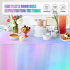 Picture of 3 Pack Iridescent Tablecloth, 54" x 108" Birthday Party Table Cloths Iridescence Plastic Disposable Table Covers Iridescent Party Decorations, Birthday Decor Tablecloth for Buffet Table