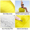 Picture of APEXUP Yoga Ball Exercise Ball, Anti Slip Stability Ball Chair, Heavy Duty Large Gym Ball for Fitness, Balance, Core Workout and Physical Therapy (S (15"~18") 45cm, Yellow)