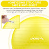 Picture of APEXUP Yoga Ball Exercise Ball, Anti Slip Stability Ball Chair, Heavy Duty Large Gym Ball for Fitness, Balance, Core Workout and Physical Therapy (S (15"~18") 45cm, Yellow)