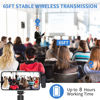 Picture of 2 Pack Professional Wireless Lavalier Microphone for Android, iPhone iPad with Adapter Included Noise Reduction Plug-Play Clip on Lapel Mic for YouTube, Recording, Vlog, Facebook Live Streaming