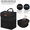 Picture of Vankor Car Trash Can for Car Cute, Car Trash Bag Bin Hanging Waterproof Automotive Car Garbage Cans Leak Proof Vehicle Trash Can Diamond Pattern-Black