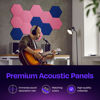Picture of Ekkogo Acoustic Panels 12-Pack Soundproof Wall Panels 12''X10''X0.4'' Sound Panels High Density Sound Dampening Panels - [Chic Pink Hexagon]