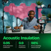 Picture of Ekkogo Acoustic Panels 12-Pack Soundproof Wall Panels 12''X10''X0.4'' Sound Panels High Density Sound Dampening Panels - [Chic Pink Hexagon]