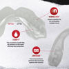 Picture of SAFEJAWZ Sports Mouthguard Slim Fit, Adult and Junior Mouth Guard with Case for Boxing, Basketball, Lacrosse, Football, MMA, Martial Arts, Hockey and All Contact Sports (Junior <11 Years, Clear)