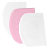 Picture of SURDOCA Dough Scraper Bench Scraper - 3P 5.9x4.3" Plastic Flexible Bowl Scraper, Sharp Edge & Angles Cake Scraper. Non-Slip Bakeware Decorating Tools Sculpting & Modeling Tools - White+Pink+White