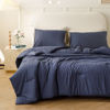Picture of ROSGONIA Twin/Twin XL Comforter Set for College Boys Girls Navy Blue, 1 Blue Comforter & 1 Pillowcase, Lightweight Kids Comforter Soft Dorm Bedding