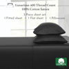 Picture of California Design Den Softest 100% Cotton Twin Sheets Set, 400 Thread Count Sateen Bedding for Dorm Rooms & Adults, Deep Pocket, Cooling Sheets (Black)