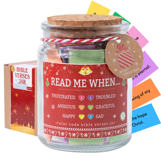 Picture of Christmas Bible Jar, Christmas Gifts 2024, Christmas Gifts For Women, Bible Verse Jar, Bible Jar, Prayer Jar, Christian Gifts For Women, Christmas Gifts For Kids, Christmas Gifts For Men