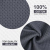 Picture of Kitinjoy 100% Cotton Kitchen Dish Cloths, 6 Pack Waffle Weave Ultra Soft Absorbent Dish Towels for Drying Dishes Quick Drying Kitchen Towels Dish Rags, 12 X 12 Inches, Dark Grey