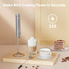 Picture of Maestri House Rechargeable Milk Frother with Stand, Handheld Electric Foam Maker Waterproof Detachable Stainless Steel Whisk Drink Mixer Foamer for Lattes, Cappuccino