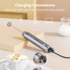 Picture of Maestri House Rechargeable Milk Frother with Stand, Handheld Electric Foam Maker Waterproof Detachable Stainless Steel Whisk Drink Mixer Foamer for Lattes, Cappuccino