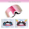 Picture of EXP VISION Ski Goggles Snowboard for Men Women, OTG Anti Fog UV Protection Snow Goggles (Pink Frame Pink)