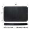 Picture of MicoYang Silicone Dish Drying Mat for Multiple Usage,Easy clean,Eco-friendly,Heat-resistant Silicone Mat for Kitchen Counter or Sink,Refrigerator or Drawer Liner Black XXXL 28 inches x 18 inches