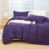 Picture of Litanika Dark Purple Comforter Set Queen Size, 3 Pieces Lightweight Solid Bedding Comforter Set, All Season Fluffy Bed Set (90x90In Comforter & 2 Pillowcases)