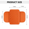 Picture of Upgraded Car Center Console Cover,Microfiber Leather Car Armrest Cover Cushion with 2 Storage Bags,Universal Car Armrest Storage Box Car Interior Accessories for Most Cars (Orange)