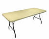 Picture of Covers For The Home Deluxe Elastic Edged Flannel Backed Vinyl Fitted Table Cover - Basketweave (Beige) Pattern - Banquet - 6' x 30"