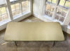 Picture of Covers For The Home Deluxe Elastic Edged Flannel Backed Vinyl Fitted Table Cover - Basketweave (Beige) Pattern - Banquet - 6' x 30"