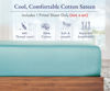Picture of Soft Deep Fitted Sheets Full 100% Cotton 400 Thread Count, No Pop-Off Elastic, Deep Pocket, Durable Sateen Weave Sheet with Head & Foot Tags (Full, Teal)