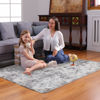 Picture of Ophanie 4x6 Tie-Dyed Grey&White Area Rugs for Bedroom Living Room, Fluffy Shag Large Fuzzy Plush Soft Throw Rug, Gray Large Shaggy Floor Big Carpets, Kids Home Decor Aesthetic, Nursery
