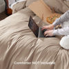 Picture of Bedsure Duvet Cover King Size - Soft Double Brushed Bedding Set for Kids & Adults, Zipper Closure, 3 Pieces, Includes 1 Duvet Cover (104"x90") & 2 Pillow Shams, NO Comforter, Hazel