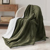 Picture of Bedsure Sherpa Fleece Throw Blanket for Couch - Thick and Warm, Soft Fuzzy Plush Throw Blanket for Winter, Olive Green, 50x60 Inches