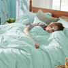 Picture of Bedsure Queen Comforter Set Mint Green - Bed in a Bag Queen Size 7 Pieces, GentleSoft™ Pintuck Bed Set Gift for Family, Pinch Pleat Mint Green Comforter with Sheets, Pillowcases & Shams