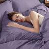 Picture of Bedsure King Size Comforter Set Grayish Purple - Bed in a Bag King Size 7 Pieces, GentleSoft™ Pintuck Bed Set Gift for Family, Pinch Pleat Grayish Purple Comforter with Sheets, Pillowcases & Shams