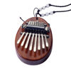 Picture of 8 Key Mini Kalimba Thumb Piano Solid Wood Finger Piano Portable Marimba with Lanyard, Gift for Kids Adults Beginners