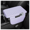 Picture of Upgraded Car Center Console Cover,Microfiber Leather Car Armrest Cover Cushion with 2 Storage Bags,Universal Car Armrest Storage Box Car Interior Accessories for Most Cars (Purple)