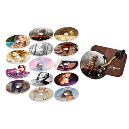 Picture of 14PCS Taylor Car Air Freshener Vent Clip,Pop Singer Album Covers Record Player Car Air Freshener,Car Accessory Swiftie Music Fans Gift