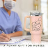 Picture of Nurse Gifts - Nurse Gifts for Women - Nurses Week Gifts, Nurse Appreciation Gifts - Gifts for Nurses, Nursing Gifts, Nurses Gifts, Nurse Gifts - Nurse Practitioner Gifts for Women - 40 Oz Pink Tumbler