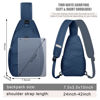 Picture of Pritent Crossbody Bags for Women Men Trendy Sling Bag Bakpack Casual Chest Bag with Convertible Shoulder Strap Travel Cross Body Bag for Hiking Traveling Outdoors(Navy Blue)