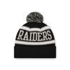 Picture of FOCO Las Vegas Raiders NFL Logo Stripe Pom Beanie Hat, Team Color