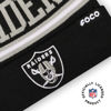 Picture of FOCO Las Vegas Raiders NFL Logo Stripe Pom Beanie Hat, Team Color
