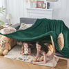 Picture of NEWCOSPLAY Super Soft King Blanket Forest Green Premium Silky Flannel Fleece Leaves Pattern Lightweight Bed Blanket All Season Use (Forest Green, King(90"x110"))