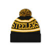 Picture of FOCO Pittsburgh Steelers NFL Logo Stripe Pom Beanie Hat, Team Color