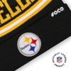 Picture of FOCO Pittsburgh Steelers NFL Logo Stripe Pom Beanie Hat, Team Color